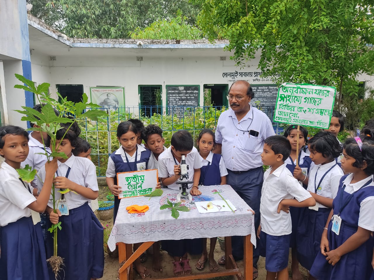 গাছ বাঁচাতে সচেতনতা ক্লাস প্রাথমিক বিদ্যালয়ে
